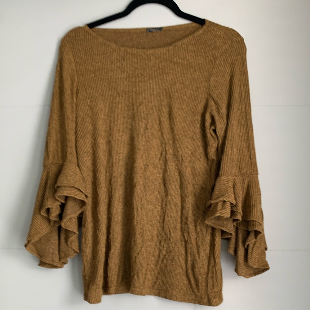 Mustard Flare Long Sleeved Shirt